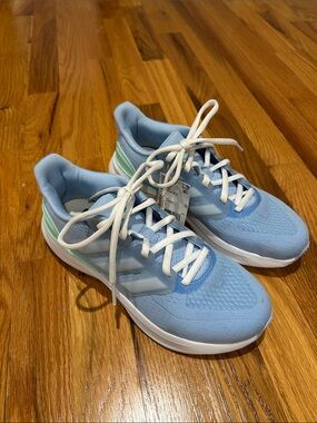Adidas Light Blue Sneakers with Mint Accent New Youth Size 5